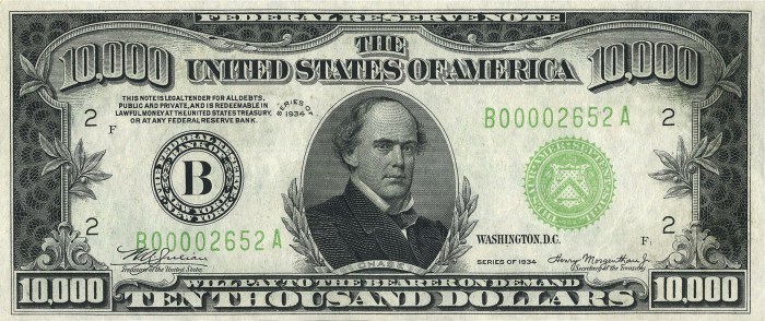 10000_USD_note;_series_of_1934;_obverse